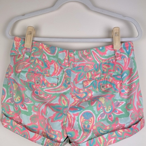 Lilly Pulitzer | Coastal Ocean Beachy Summer Coconut Girl Barclay Shorts - Picture 3 of 8